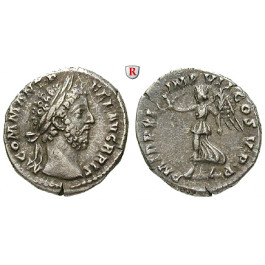 Römische Kaiserzeit, Commodus, Denar 186, ss+