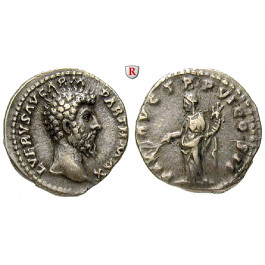 Römische Kaiserzeit, Lucius Verus, Denar 165-166, ss-vz/ss