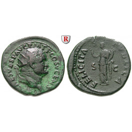 Römische Kaiserzeit, Vespasianus, Dupondius 74, ss+