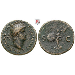 Römische Kaiserzeit, Nero, As 65, ss
