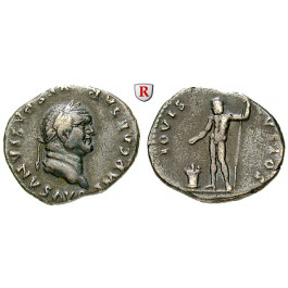 Römische Kaiserzeit, Vespasianus, Denar 76, ss+/ss