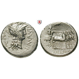 Römische Republik, L. Manlius Torquatus, Denar 82 v.Chr., ss-vz