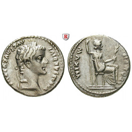 Römische Kaiserzeit, Tiberius, Denar 14-37, ss+