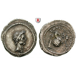 Römische Republik, Caius Iulius Caesar, Denar 42 v.Chr., ss/ss-vz