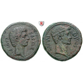 Römische Republik, Octavian und Divus Caesar, Dupondius 38 v.Chr., ss