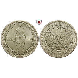 Weimarer Republik, 3 Reichsmark 1928, Naumburg, A, vz+, J. 333