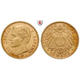 Deutsches Kaiserreich, Bayern, Otto, 10 Mark 1905, D, ss-vz/vz, J. 201