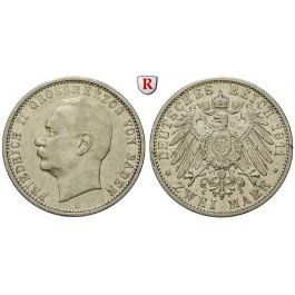Deutsches Kaiserreich, Baden, Friedrich II., 2 Mark 1911, G, ss, J. 38