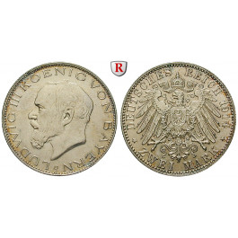 Deutsches Kaiserreich, Bayern, Ludwig III., 2 Mark 1914, D, ss-vz/vz-st, J. 51