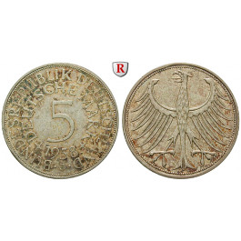 Bundesrepublik Deutschland, 5 DM 1958, J, ss, J. 387