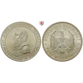 Weimarer Republik, 5 Reichsmark 1927, Uni Tübingen, F, vz+/vz, J. 329