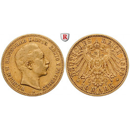 Deutsches Kaiserreich, Preussen, Wilhelm II., 10 Mark 1890, A, ss, J. 251