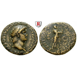 Römische Kaiserzeit, Nero, Dupondius 64, f.ss