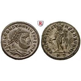 Römische Kaiserzeit, Constantius I., Caesar, Follis 295-296, ss-vz