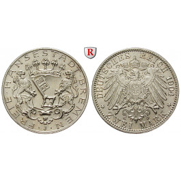 Deutsches Kaiserreich, Bremen, 2 Mark 1904, J, f.vz, J. 59