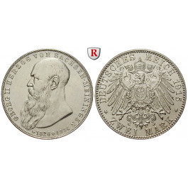 Deutsches Kaiserreich, Sachsen-Meiningen, Georg II., 2 Mark 1915, auf den Tod, D, ss+, J. 154