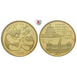 China, Volksrepublik, 1/2 Unze 1989, 15,55 g fein, PP