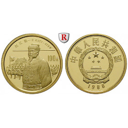 China, Volksrepublik, 100 Yuan 1988, 10,37 g fein, PP
