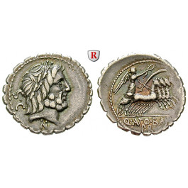 Römische Republik, Q. Antonius Balbus, Denar, serratus 83-82 v.Chr., ss+