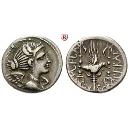 Römische Republik, C. Valerius Flaccus, Denar 82 v.Chr., ss+