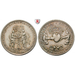 Freundschaft, Liebe, Ehe, Hochzeit, Silbermedaille o.J., ss-vz