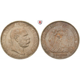 Ungarn, Franz Joseph I., 5 Korona 1907, ss