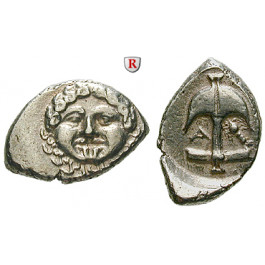 Thrakien-Donaugebiet, Apollonia Pontika, Drachme 5.-4.Jh. v.Chr., ss-vz