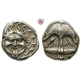 Thrakien-Donaugebiet, Apollonia Pontika, Drachme 5.-4.Jh. v.Chr., ss-vz/ss