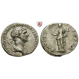 Römische Kaiserzeit, Traianus, Denar 116, ss-vz