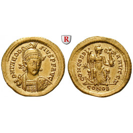 Römische Kaiserzeit, Theodosius II., Solidus 408-419, vz/vz-st