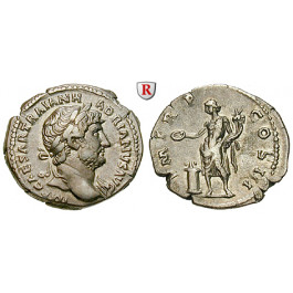 Römische Kaiserzeit, Hadrianus, Denar 121-123, ss-vz