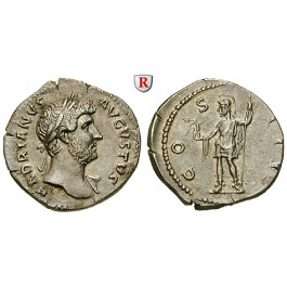 Römische Kaiserzeit, Hadrianus, Denar 124-125, vz+