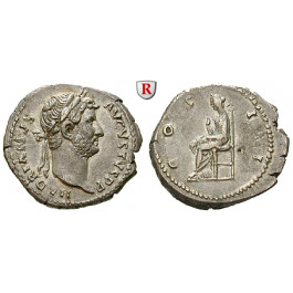 Römische Kaiserzeit, Hadrianus, Denar 128-129, vz+/f.vz