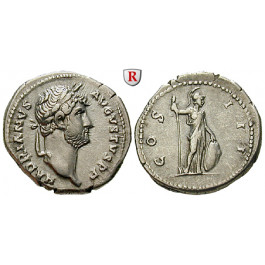 Römische Kaiserzeit, Hadrianus, Denar 128-129, ss-vz