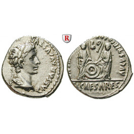 Römische Kaiserzeit, Augustus, Denar 2 v.-4 n.Chr., ss+