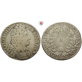 Frankreich, Louis XIV., Ecu aux trois coronnes 1712, ss
