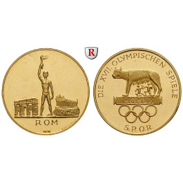 Sport, Olympische Spiele, Goldmedaille o.J., 6,3 g fein, PP