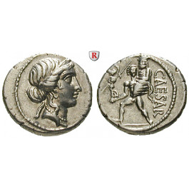 Römische Republik, Caius Iulius Caesar, Denar 48-47 v.Chr., f.vz