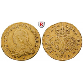 Frankreich, Louis XV., Louis d´or aux lunettes 1726, ss
