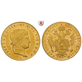 Österreich, Kaiserreich, Ferdinand I., Dukat 1838, 3,44 g fein, f.vz