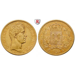 Frankreich, Charles X., 40 Francs 1828, 11,61 g fein, ss-vz