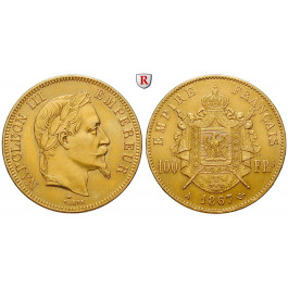 Frankreich, Napoleon III., 100 Francs 1867, 29,03 g fein, vz