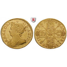 Grossbritannien, Anne, Guinea 1714, ss+