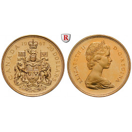 Kanada, Elizabeth II., 20 Dollars 1967, 16,44 g fein, PP
