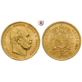 Deutsches Kaiserreich, Preussen, Wilhelm I., 10 Mark 1872, A, vz-st, J. 242
