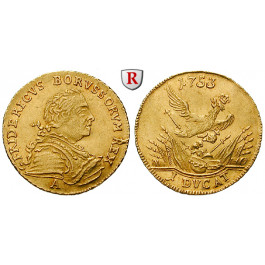 Brandenburg-Preussen, Königreich Preussen, Friedrich II., Dukat 1753, f.vz