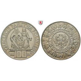 Polen, Volksrepublik, 100 Zlotych 1966, 18,0 g fein, vz-st