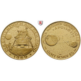 Verkehr, Raumfahrt, Goldmedaille o.J., 15,84 g fein, PP
