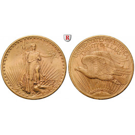 USA, 20 Dollars 1923, 30,09 g fein, vz+/vz
