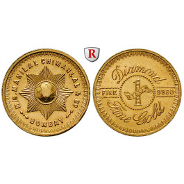 Indien, Private Tola Münzen, M.S. Manilal Chimanlal & Co. - Bombay, Tola o.J., 11,69 g fein, vz